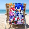 Ultra-Soft Beach Towel with Sonic Theme,Ideal for Pool - Camping, Diving - Perfect Travel Essential, Vibrant Beach Towel.