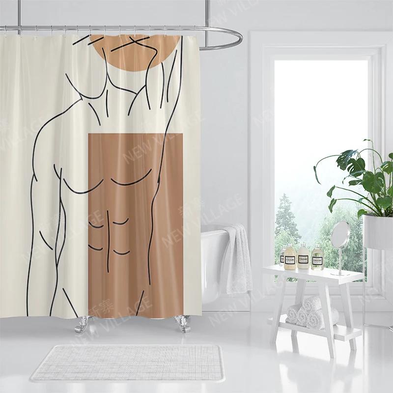 Waterproof Fabric Shower Curtains Bathroom Curtain Accessories 180x200 Bath Curtain for Shower 240*200 Nordic Boho Decoration