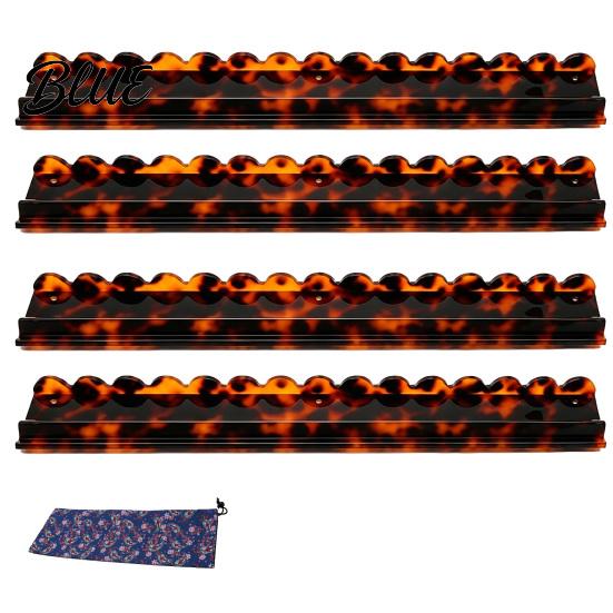 Mahjong Accessory 1/4Pcs Rack with Magnetic Pusher & Storage Bag Scalloped Acrylic Mah Table Organizer Jongg Tile Holder Bar Gift for American