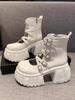 Fashion Brand New Design Goth Summer Sandals Women Platform Chunky High Heels Female Shoes Punk Thin Band 2025 Fashion Shoes For Woman