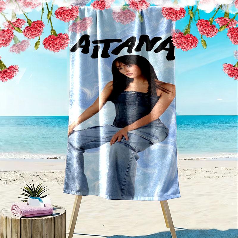 Aitana Print Beach Towel, Large Soft Quick Dry Towel for Beach Camping Swimming