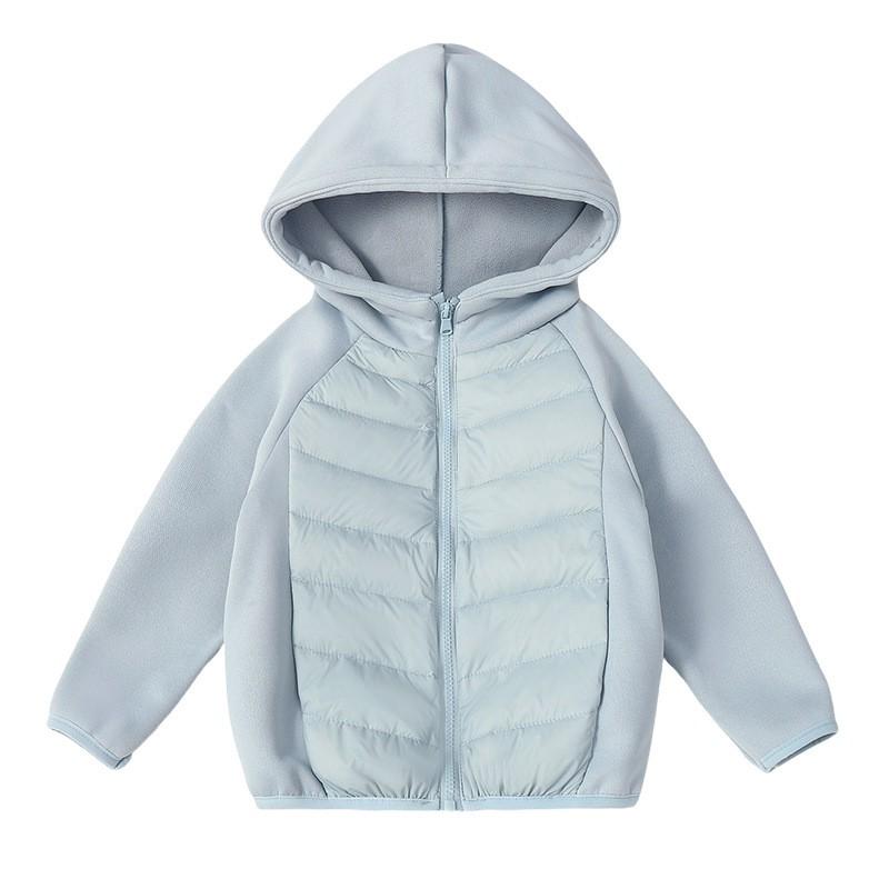 Kids Hooded Down Jacket Short Warm Coat Boys Girls 8-14 Years
