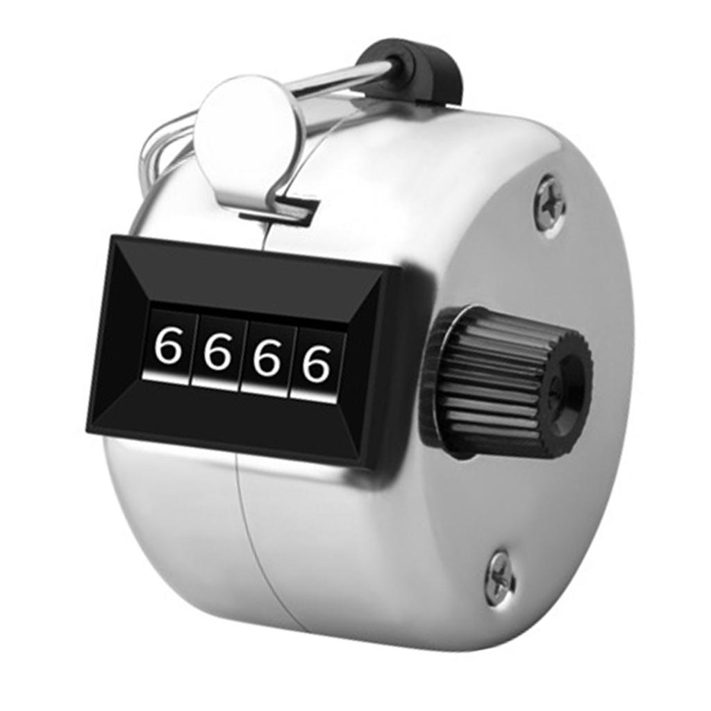 Hand Tally Counter Calculation Range 0000‑9999 4 Digit Mechanical Manual Hand Counter Clicker Metal Regular Model