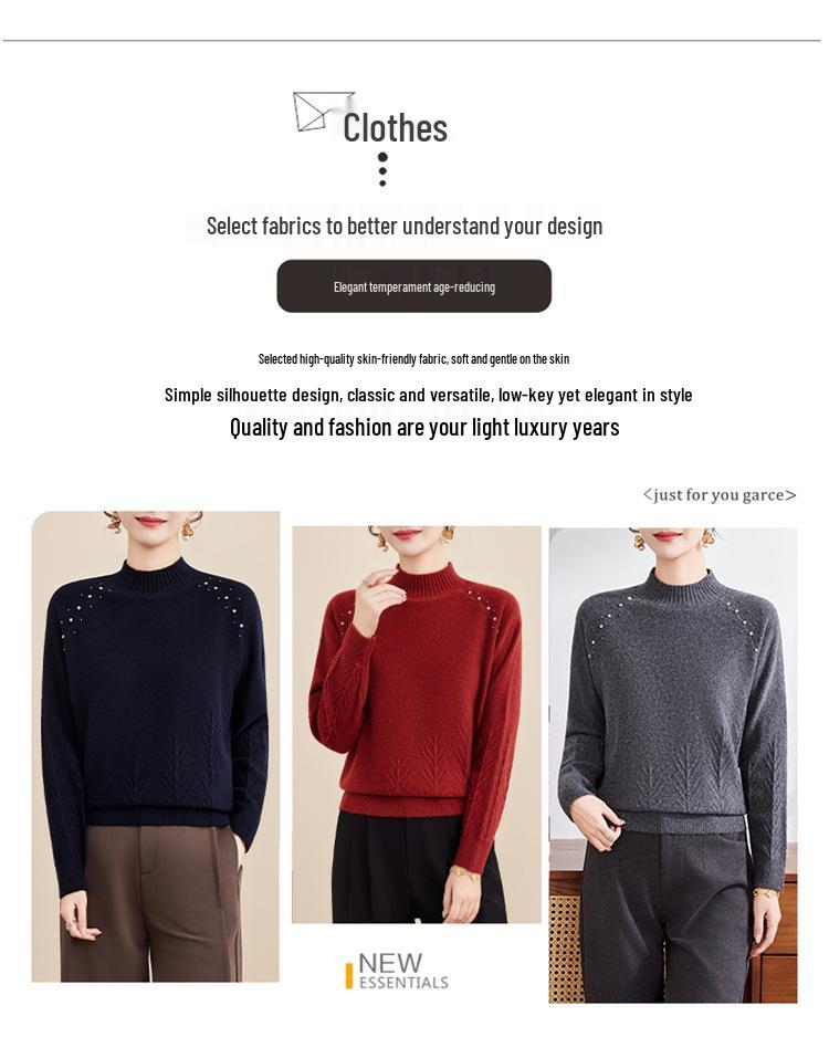 2025 New Stylish Winter Knit Sweater for Middle-aged & Elderly Women