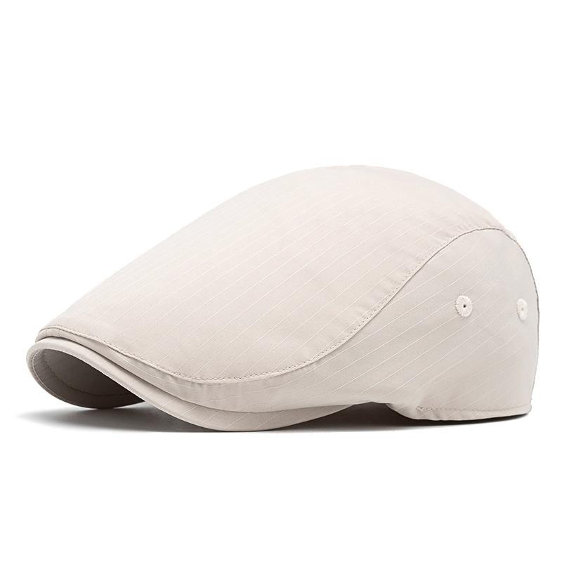 Beret Men's Spring Summer Striped Forward Cap Retro Sun Protection Sun Hat Outdoor Cap