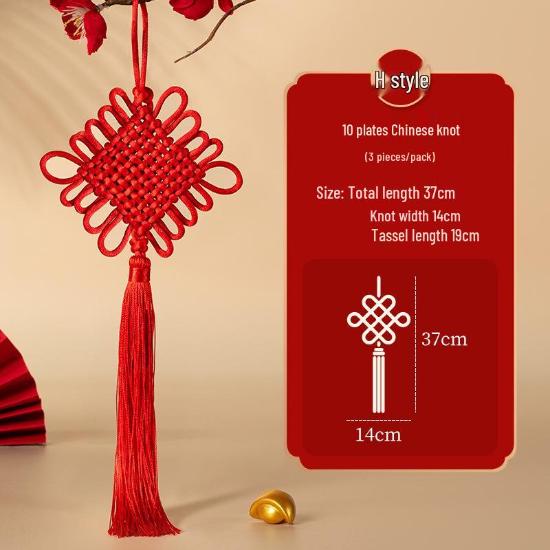 Handmade Red Chinese Lover's Knot Pendant with Tassel Ornament 2025