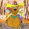 Scooby Doo Flannel Blanket Soft Warm All-Season Throw, Design for Camping, Car Travel, Hiking Sofa, Bed, Office Perfect Gift for Parties