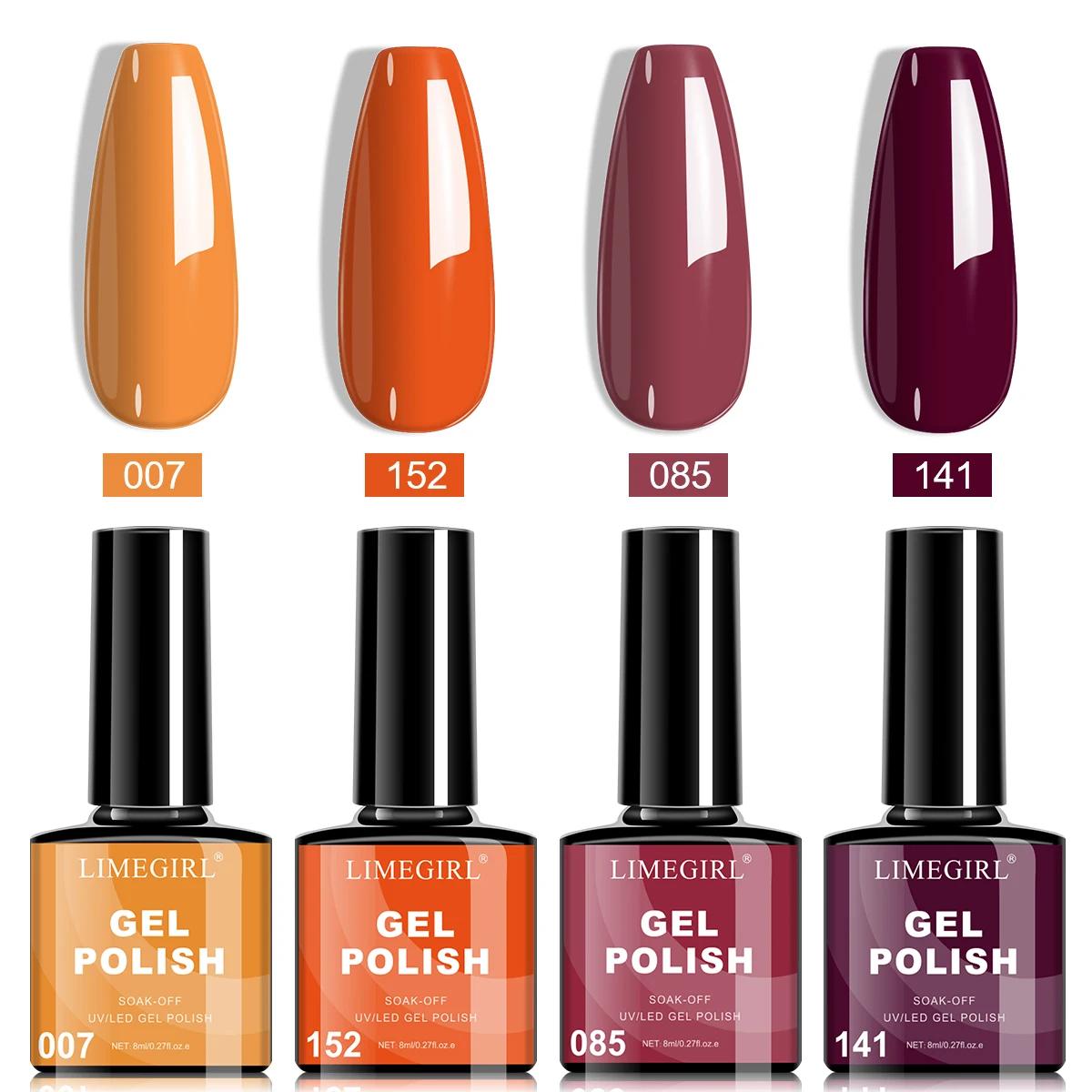 

LIMEGIRL 4 Colors Gel Nail Polish Set Macaron Color Semi Permanent UV Gel Polish Kits All For Manicure Soak Off Vernis фуксия
