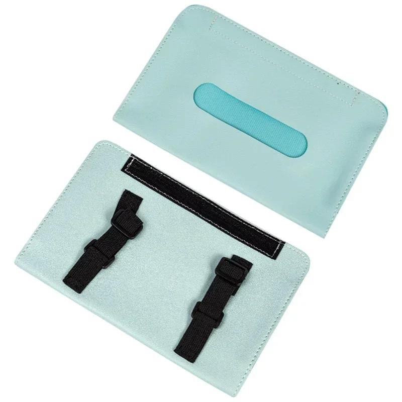 1Pcs Universal Car Sun Visor Hanging Tissue Box Holder PU Leather Car Tissue Boxes Auto Interior Storage Decoration Accessories