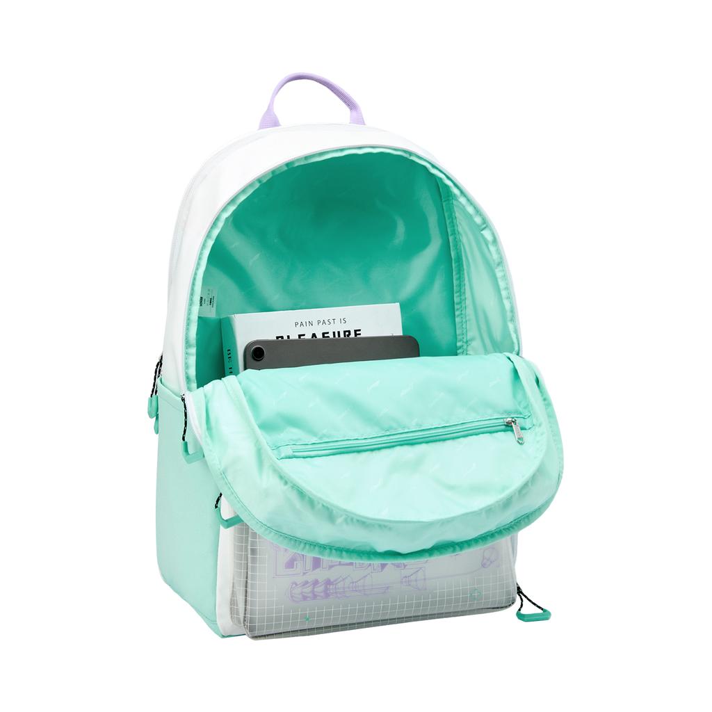 Li Ning Polyester Backpack Regular Unisex White & Purple ABSU073-2