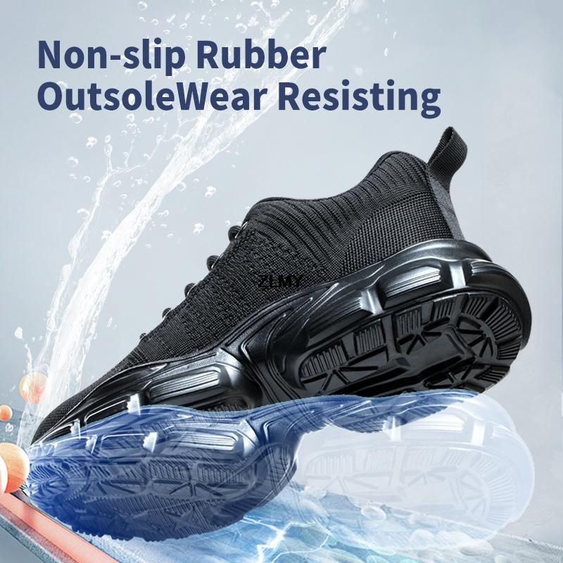 Breathable Women Safety Shoes Anti-smash Anti-puncture Steel Toe Sneaker Woman Outdoor Work Safety Boots Light Work Shoes Famale