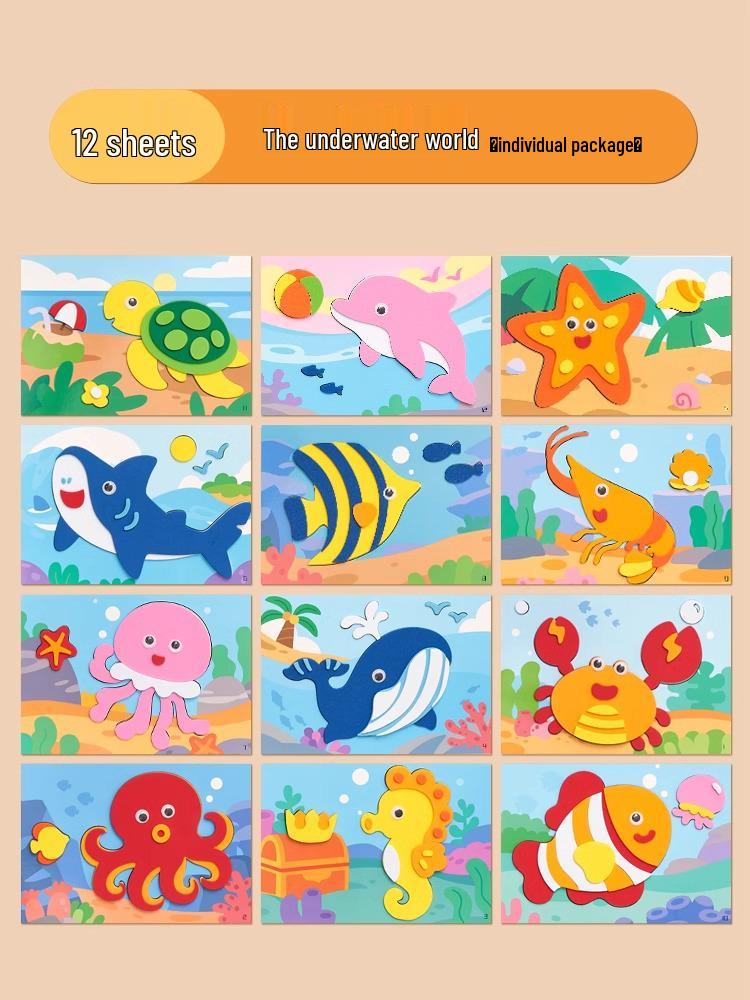 

Набор для 3D рисования наклейками из ЭВА для девочек - Развивающая игрушка ручной работы для детского сада