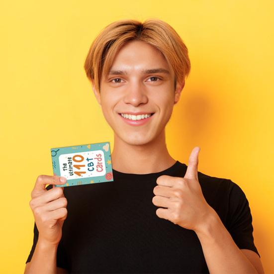 110Pcs/Set CBT Deck Cards Anxiety Relief Dialectical Behavior Therapy Coping Skills Cards Mindfulness Conversation Starter Mental Health Cards