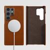 For Samsung S26 Ultra Case Magnetic Magsafe Oil Wax Genuine Leather Phone Cases For Galaxy S25 S24 S23 S22 Cover Wireless Charge