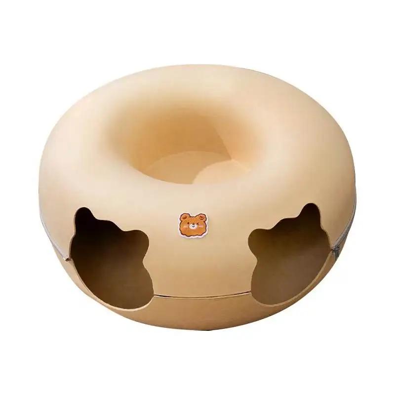 New Zipper  Tunnel Animal Aped Felt Tunnel Nest  Toy Rolling Cage Pet Supplies Open Sle Warmth Normal Size PP Material