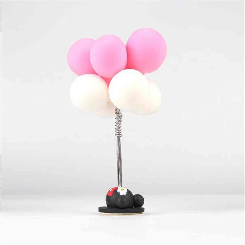 1PC Colorful Balloon Car Ornaments Cute Cartoon Car Dashboard Balloon Decoration