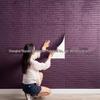 Waterproof 3D Folding Plush Twill Self-Adhesive Wall Sticker - Soft, Anti-Collision Design