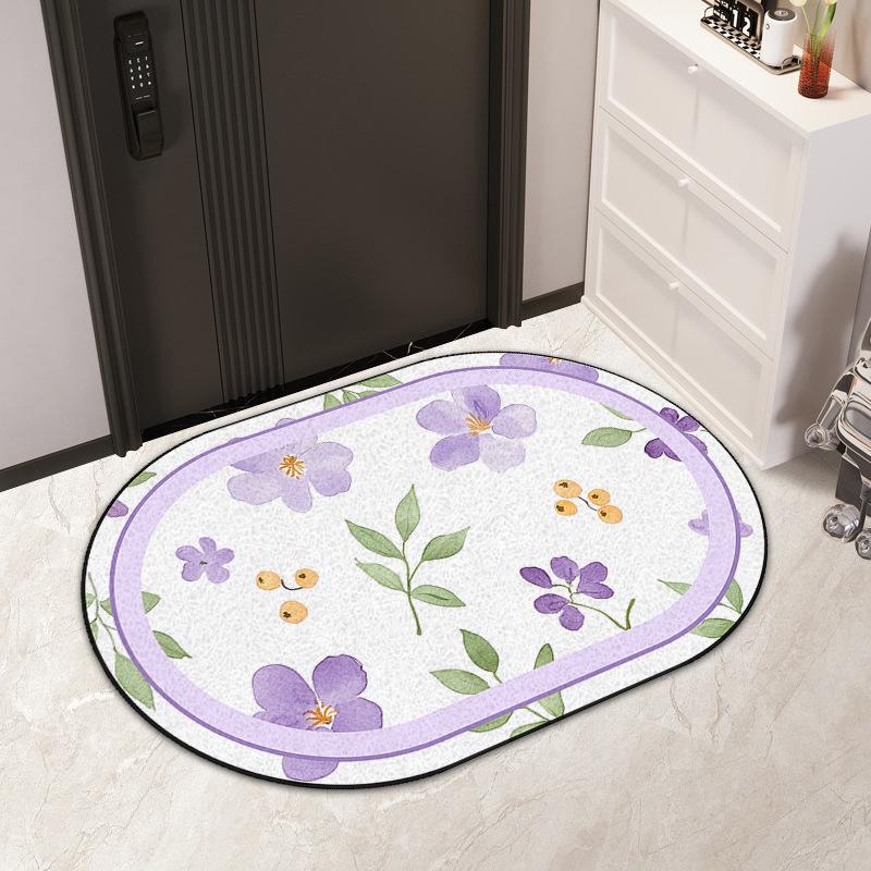 

Коврик для входа с проволочным кольцом, устойчивый к воздействию воздуха, грязный ПВХ, который можно резать, шелковый коврик с кольцом, нескользящий, легко моющийся, ковер для входа 40 * 60cm silk circle