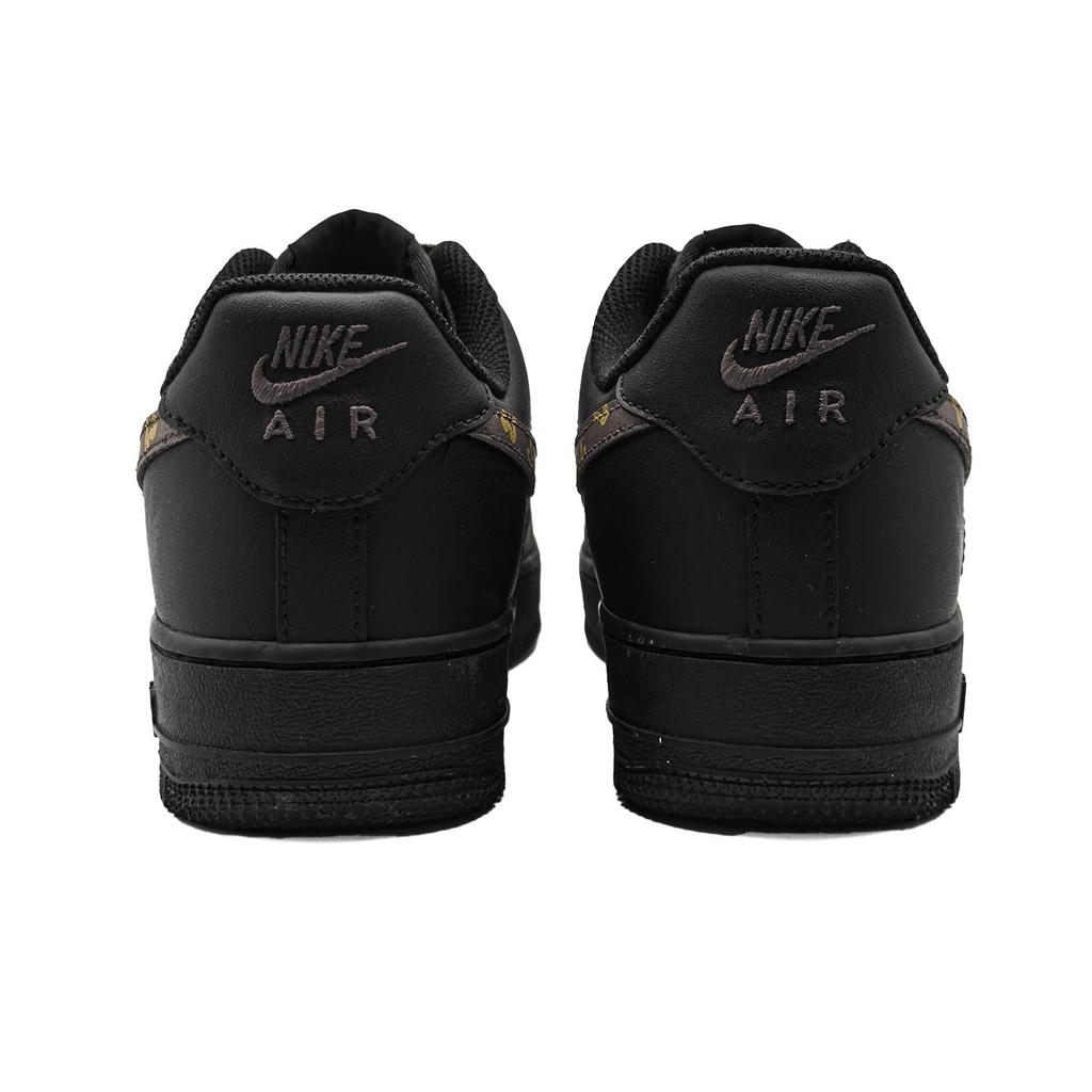 Nike Air Force 1 Luxury Design Leather Abrasion Resistant Slip Resistant Low top Skateboard Shoes Women's Black Brown DD8959-001(Team430-)