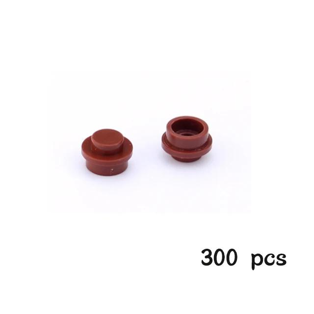 300 PEZZI Particelle di Assemblaggio MOC 4073 6141 Piastra Rotonda 1x1 Punto Blocchi da Costruzione DIY 1*1 Figure Mattoncini Lampada Giocattolo Educativo per Bambini