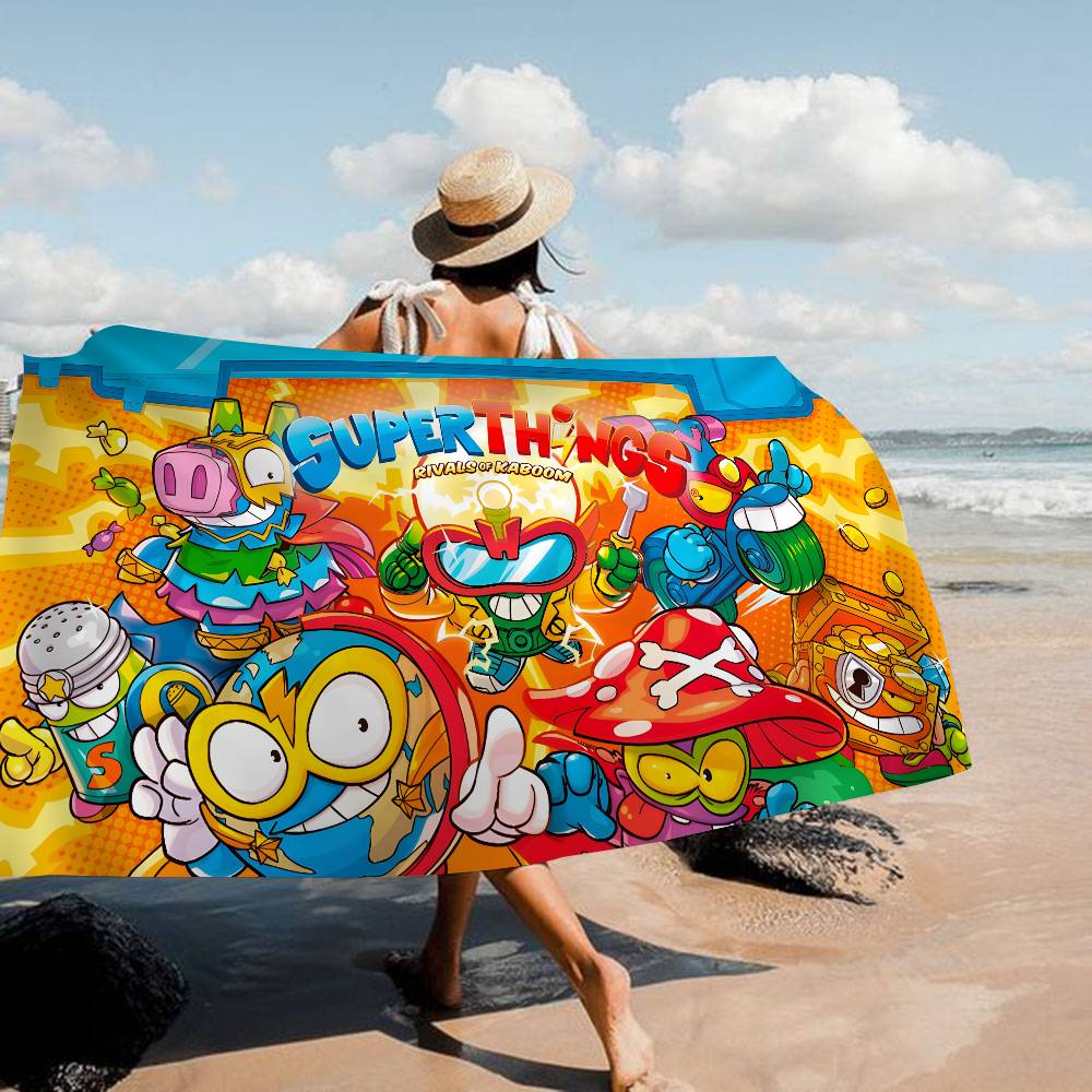 Cute Cartoon Super Zings Microfiber Blanket Quick Drying Beach Towels Oversized Printing Super Absorbent Pool Towel Blanket