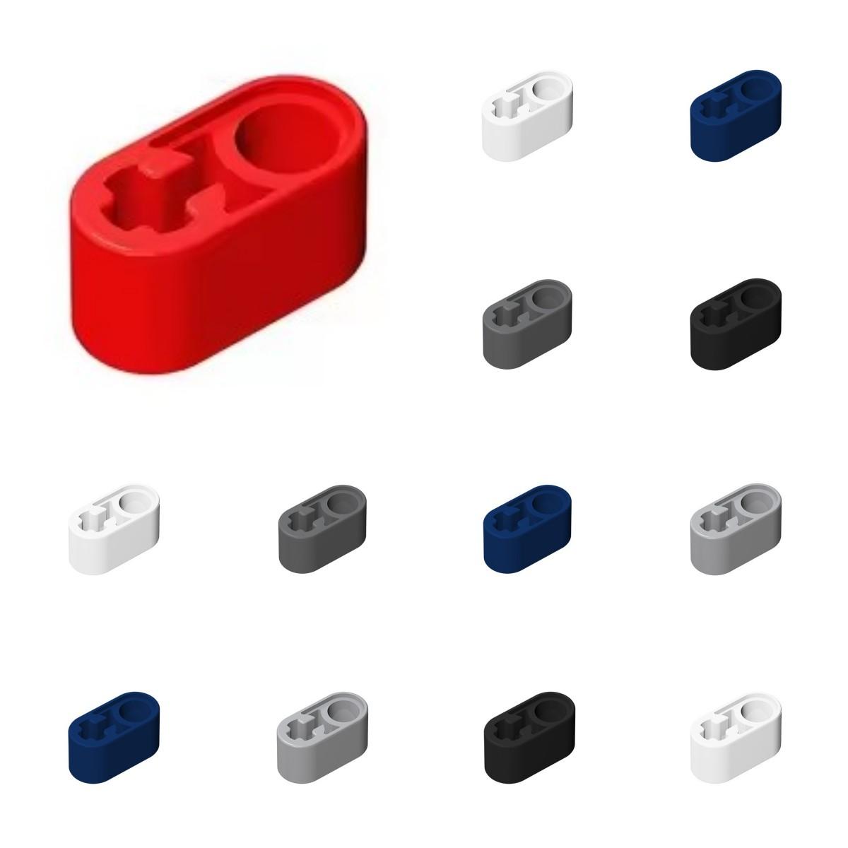 

50PCS 60483 74695 40147 Liftarm Thick 1x2 Axle Hole Bricks Collections Bulk Modular GBC Toys For Technical MOC Buildings Blocks 50pcs