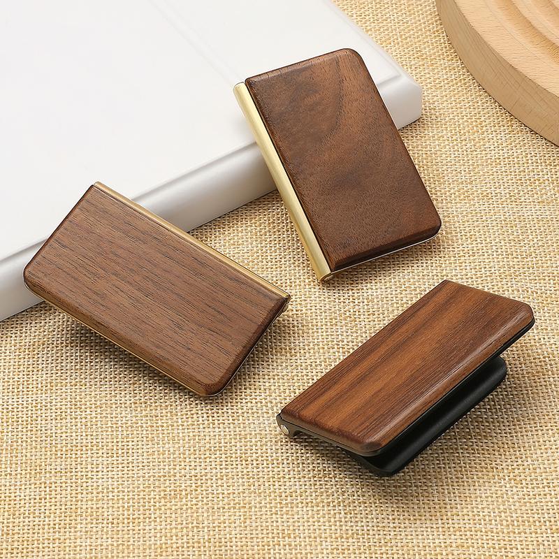 Úchytka z ořechového dřeva s výklopným krytem, bez vrtání, neviditelná úchytka zásuvky, moderní a jednoduché úchytky skříněk se skrytým upevněním