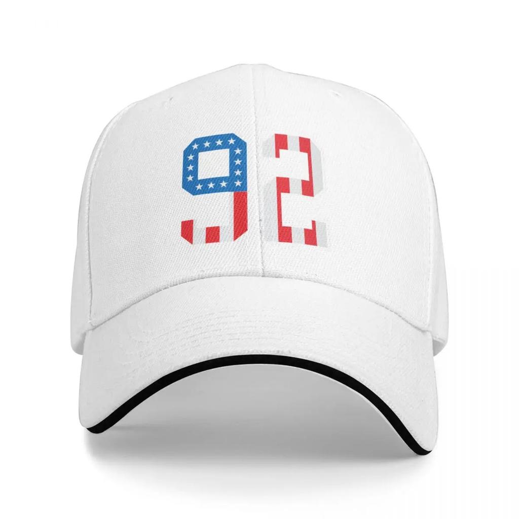 92 American Lucky Number Ninety-two United States Flag Baseball Cap Brand Man Cap Male Hat Custom Hat Men Caps Women's