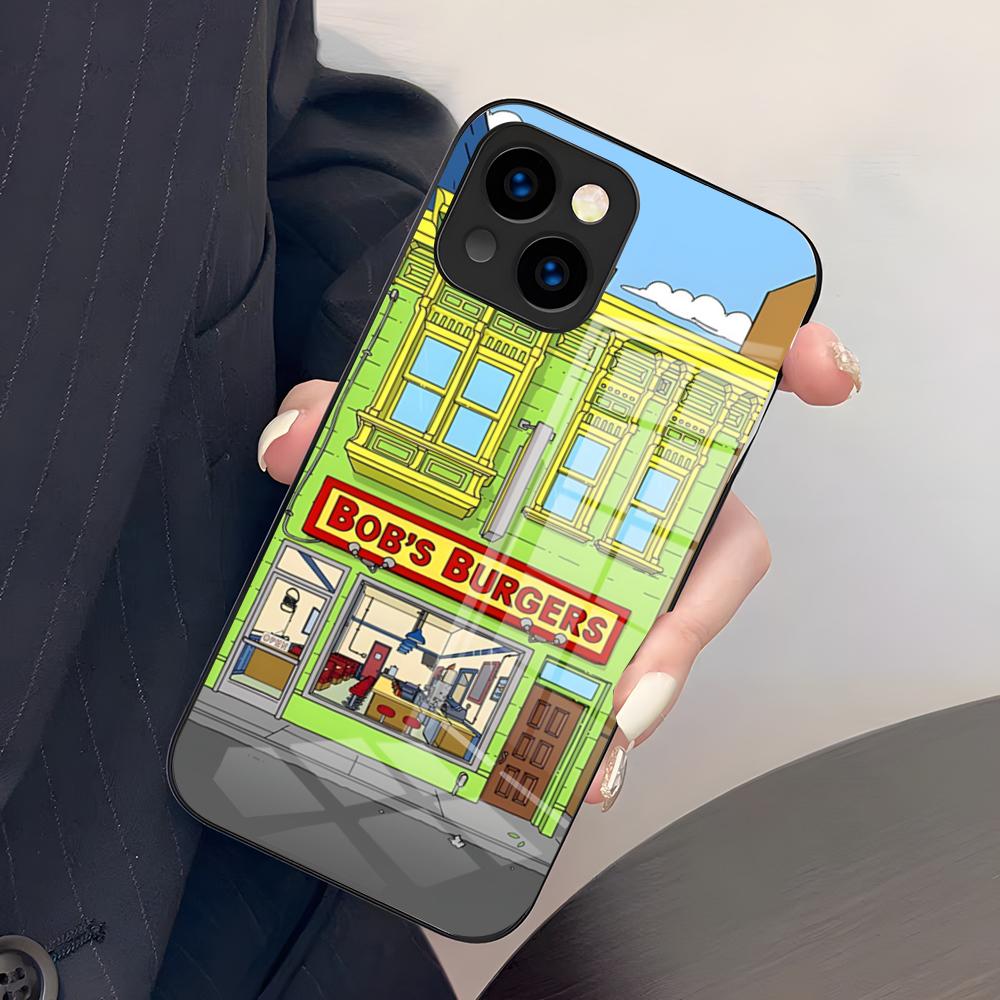 B-Bobs B-Burgers Cartoon Phone Case For IPhone 17 Pro Max 15 Pro 16 14 Plus 12 13 Mini 11 Pro Shockproof Glass Cover