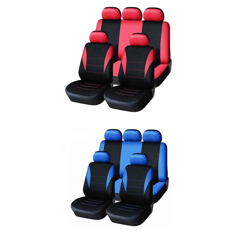 Car Seat Universal Covers Front Rear Head Rests Full Set Auto Seat Cover