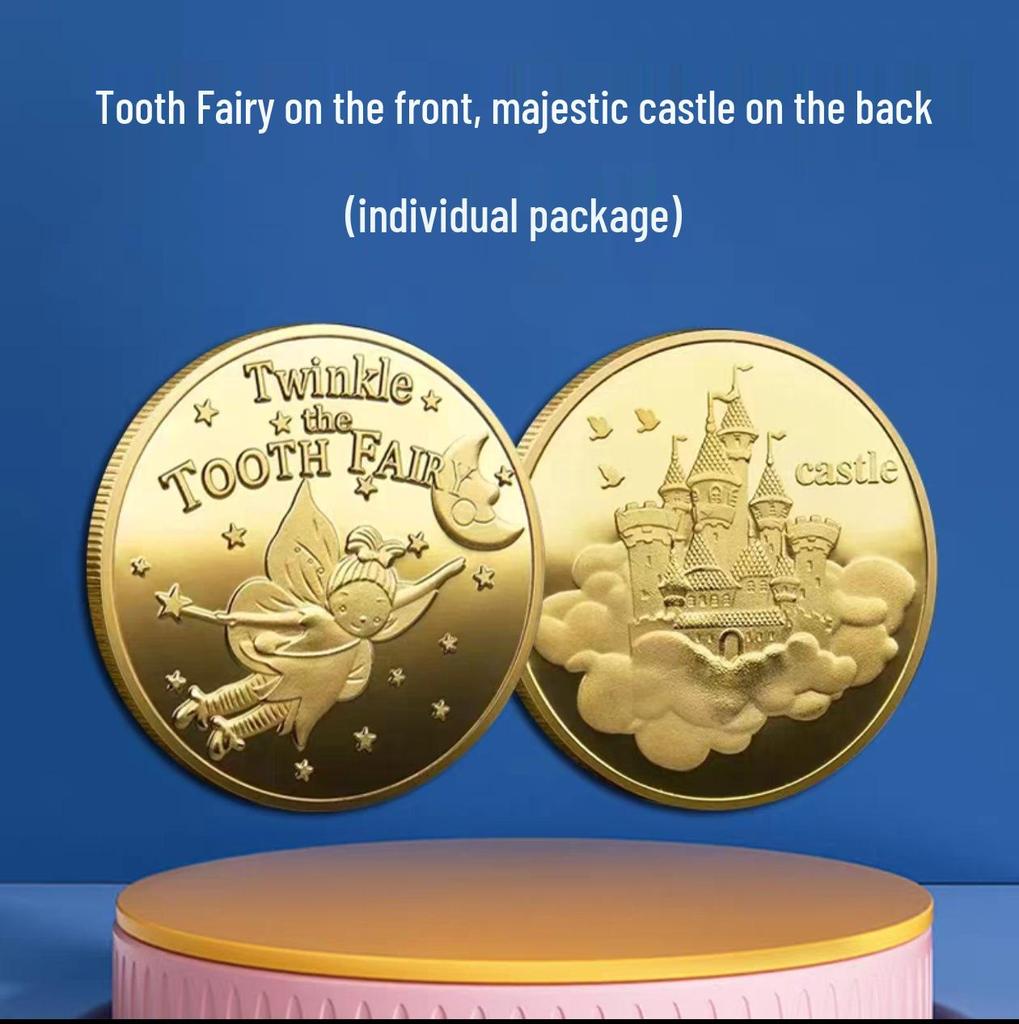 Tooth Fairy Keepsake: Gold Coin Storage Box for Children's Lost Teeth