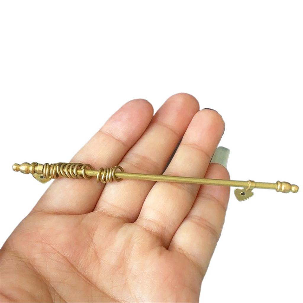 1/12 Scale Miniature Curtain Rod Model Figurine For Dollhouse Accessories Realistic Golden Finish Detailed Scene Display