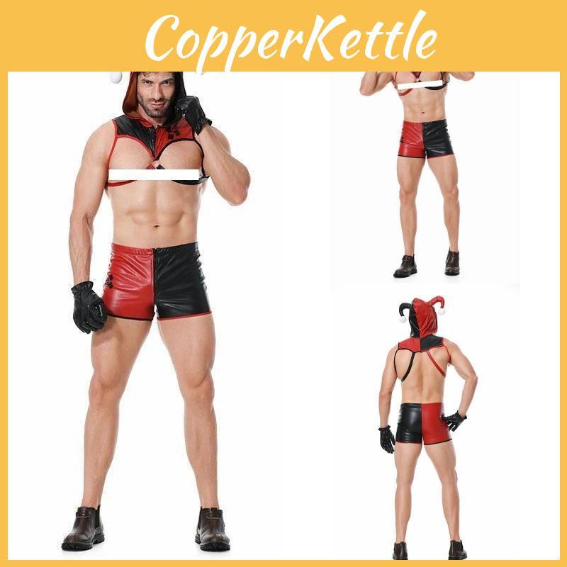 Verführerisches Bühnenoutfit für Nachtclubs Herren Halloween Clown Dessous