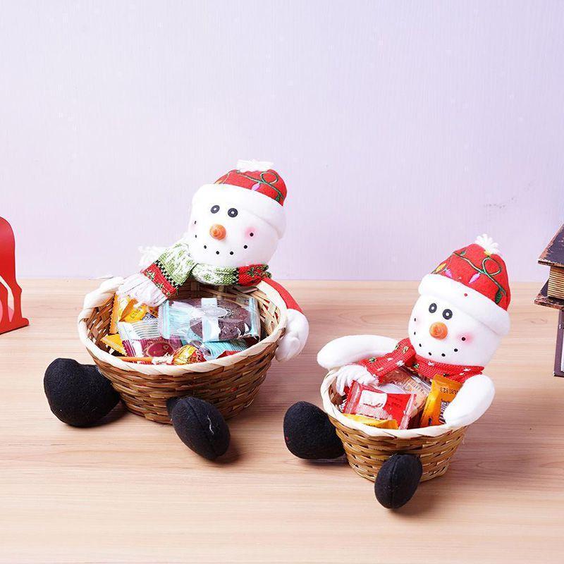 Basket Christmas Candy Childrens Candy Box Jar Gift Xmas Ornament Home Decor