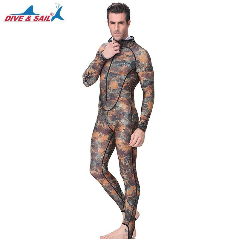 Mens Camo Full Body Rash Guard With Hood Zipper UV Protection Dive Suit Snorkeling Surfing Swimming
