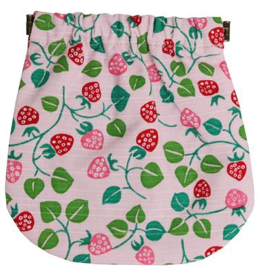Kyosuke Japanese 16 X Yumeji Strawberry Design Spring-Cloth Pouch, 12cm,