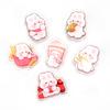 Newseego Triangular Clips Corner Paper Book Double Cute Stationery Paper Book Corner No Punching Household Office Character Rabbit (6-Pack) Clips,