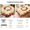 Vintage Christmas Tablecloth Poinsettia Bell Table Cover Christmas Decorations for Home 2026 Xmas Gifts Navidad Noel New Year