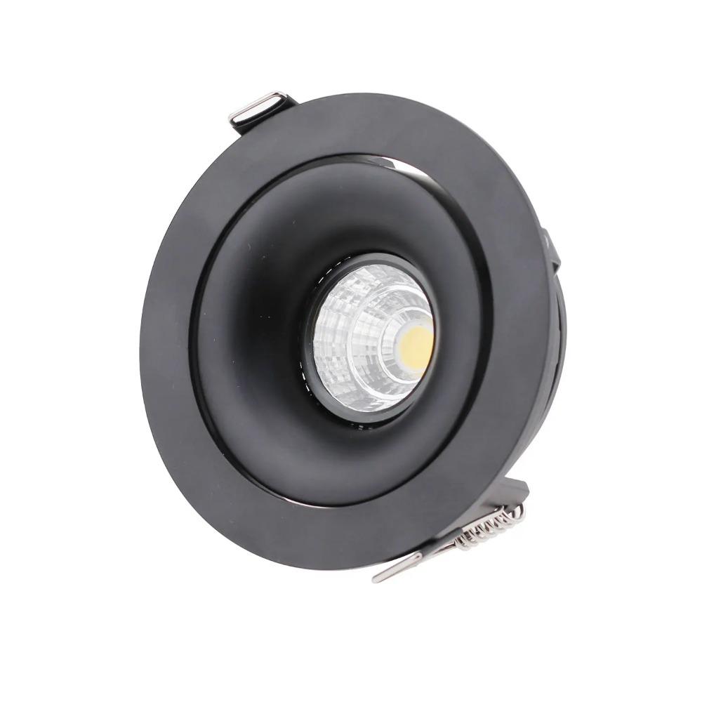 1/5PCS Recessed Round Spotlight LED Ceiling Downlight Mounting Frame Adjustable Black/White GU10/MR16 Lamp Holder Light Fitting
