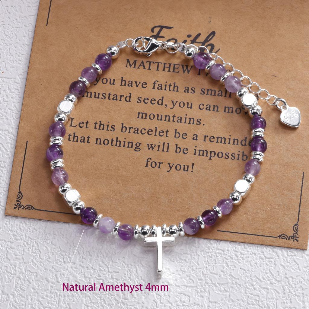 Bransoletka z okrągłych koralików Seria Krzyżowa Unisex Ręcznie robiony Design Styl Jesień Zima Wszechstronna Codzienna Biżuteria Ręczna