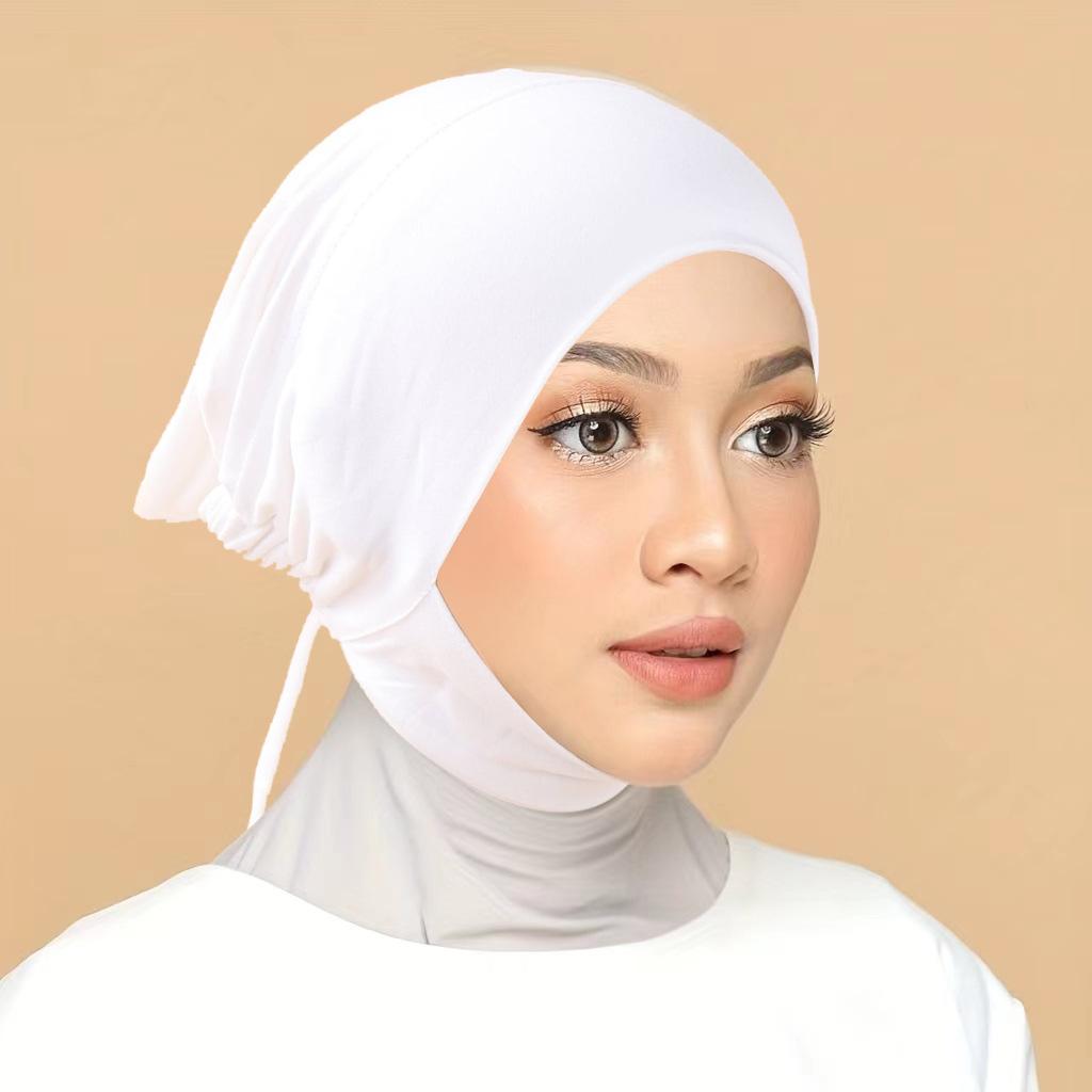 Muslim Inner Cap Hijab For Women Solid Underscarf Hijab Undercap Scarf Turban Hat Islamic Hijabs Ready To Wear Headcover