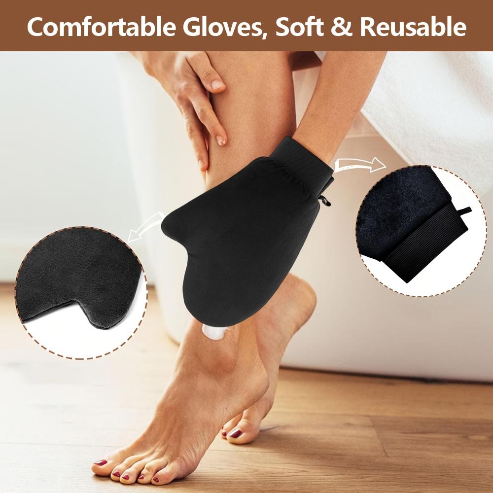 3PCS Rubbing Blackening Set, Including Rubbing Gloves and Back Smear, Home Facial and Body Blackening Tools