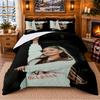 Set Biancheria da Letto con Fantasia Ariana Grande 3 Pezzi Lenzuolo e Federe per Camera da Letto Interna