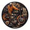 Vintage D Tłoczony Okrągły Metalowy Znak Motocyklowy Zestaw Retro Biker Chopper Dekoracja Ścienna do Garażu Jaskini Mężczyzny Baru Pubu Entuzjasta Motocykli