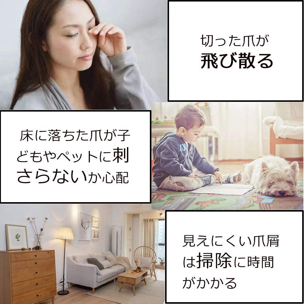 KIMINO Nail Clippers with Cover Clippers Plus Fine Scattering Nail Clippers for Hands and Nail Clippers with Leather Storage Bag [Nail File,