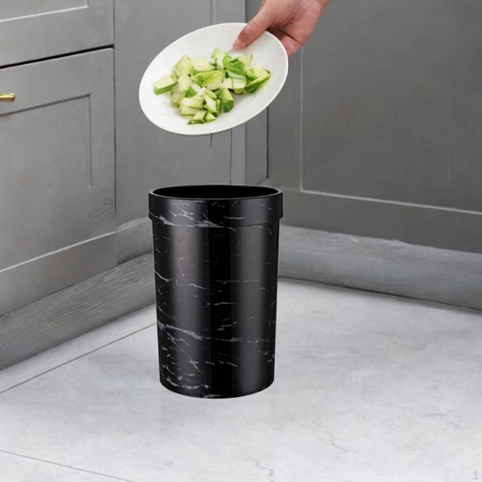 

Мусорное ведро для мусора, большая емкость, практичный мусорный ящик для мусора для кухни, туалетная комната 18cmx26cm Black