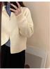 Women's Autumn/Winter Hooded Wool Knit Cardigan - Double Zipper Short Loose Sweater Coat