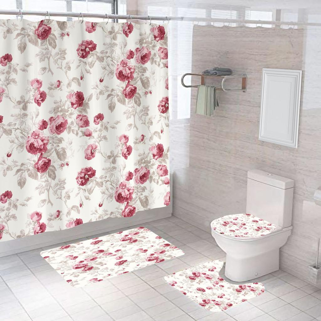 Bathroom Shower Shower Curtain Set No Punch Bathroom Window Curtain Door Curtain Partition Curtains