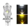 LED Motorcycle Headlight Bulbs Lamp 6000K 3000K Double Side IP68 Waterproof 12W Fog Lights,