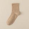 Antibacterial, Breathable Mid-Calf Socks: Sweat-Absorbent, Casual, Versatile, Over-the-Knee Solid Color for Autumn/Winter
